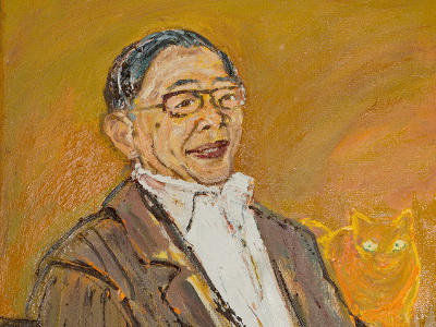 Ten Ming Chang portréja  2001  olaj, vászon, 70 x 100 cm 